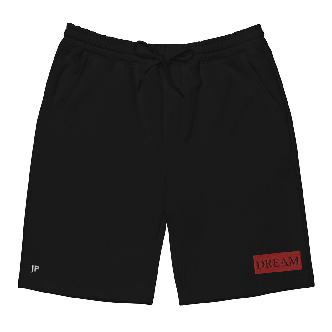 DREAM Red & Black fleece shorts