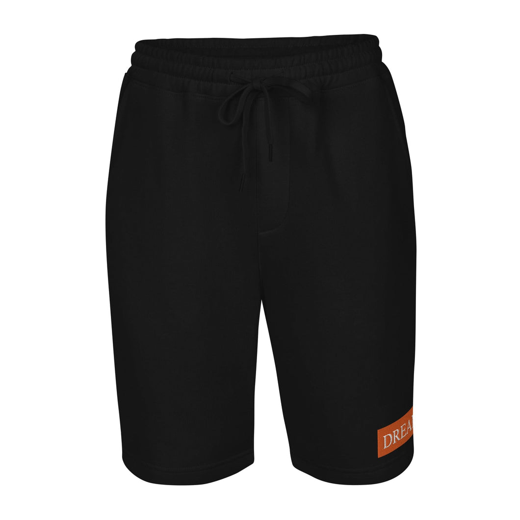 DREAM Orange & White fleece shorts