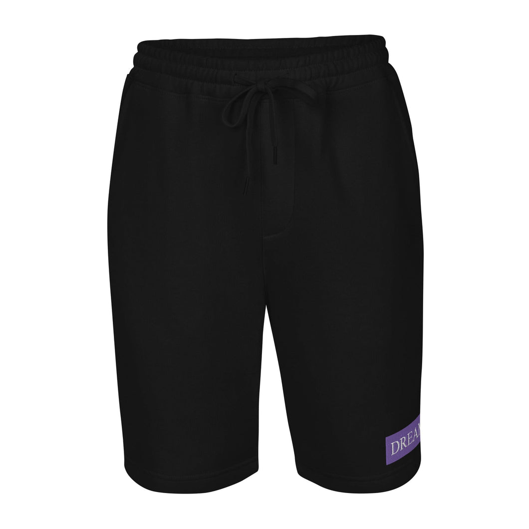 DREAM Purple & White fleece shorts