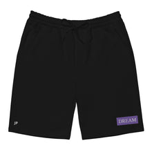 Load image into Gallery viewer, DREAM Purple &amp; White fleece shorts
