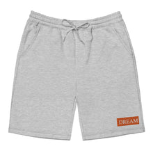 Load image into Gallery viewer, DREAM Orange &amp; White fleece shorts
