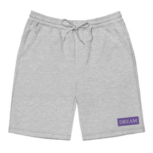 Load image into Gallery viewer, DREAM Purple &amp; White fleece shorts
