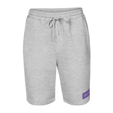 Load image into Gallery viewer, DREAM Purple &amp; White fleece shorts
