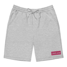 Load image into Gallery viewer, DREAM Pink &amp; White fleece shorts
