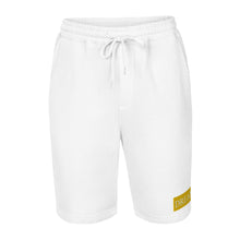 Load image into Gallery viewer, DREAM Gold &amp; White fleece shorts
