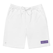 Load image into Gallery viewer, DREAM Purple &amp; White fleece shorts
