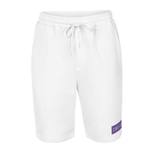 Load image into Gallery viewer, DREAM Purple &amp; White fleece shorts
