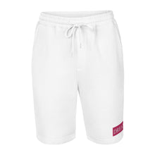 Load image into Gallery viewer, DREAM Pink &amp; White fleece shorts
