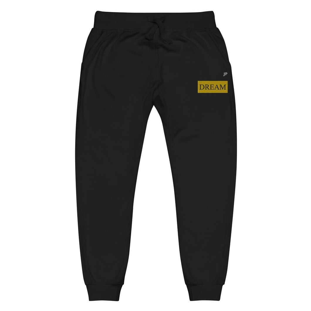 Dream Gold & Black Unisex fleece sweatpants